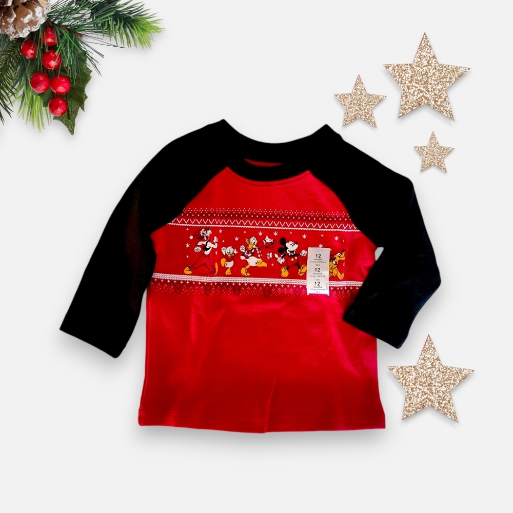 Disney Christmas Sweater Mickey And Gang Raglan Sweatshirt